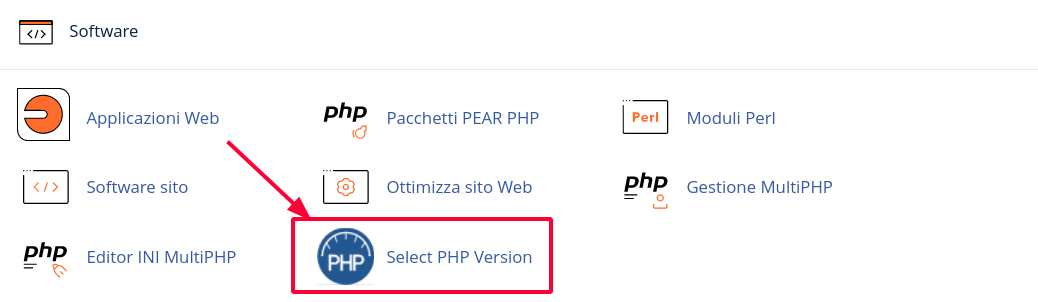 Select php version